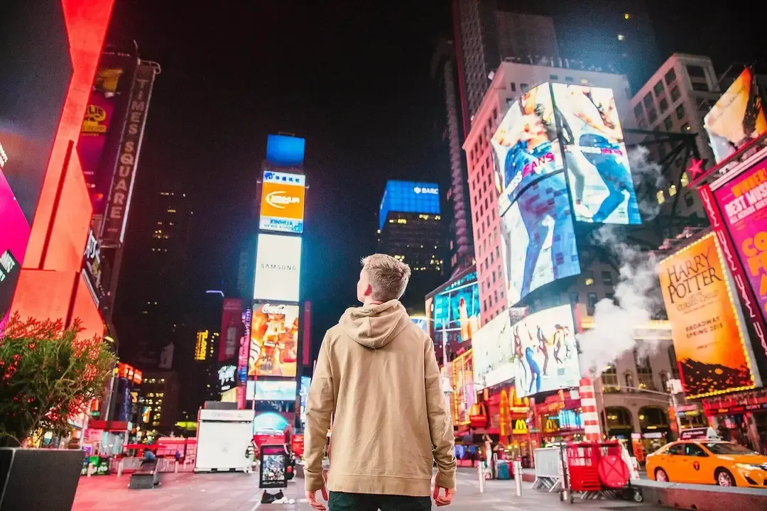 Billboards in Time square
