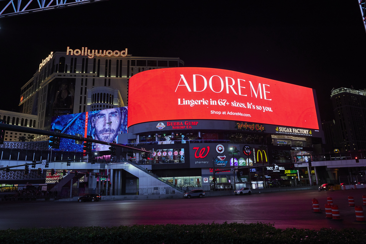 Adore me billboard in Las Vegas