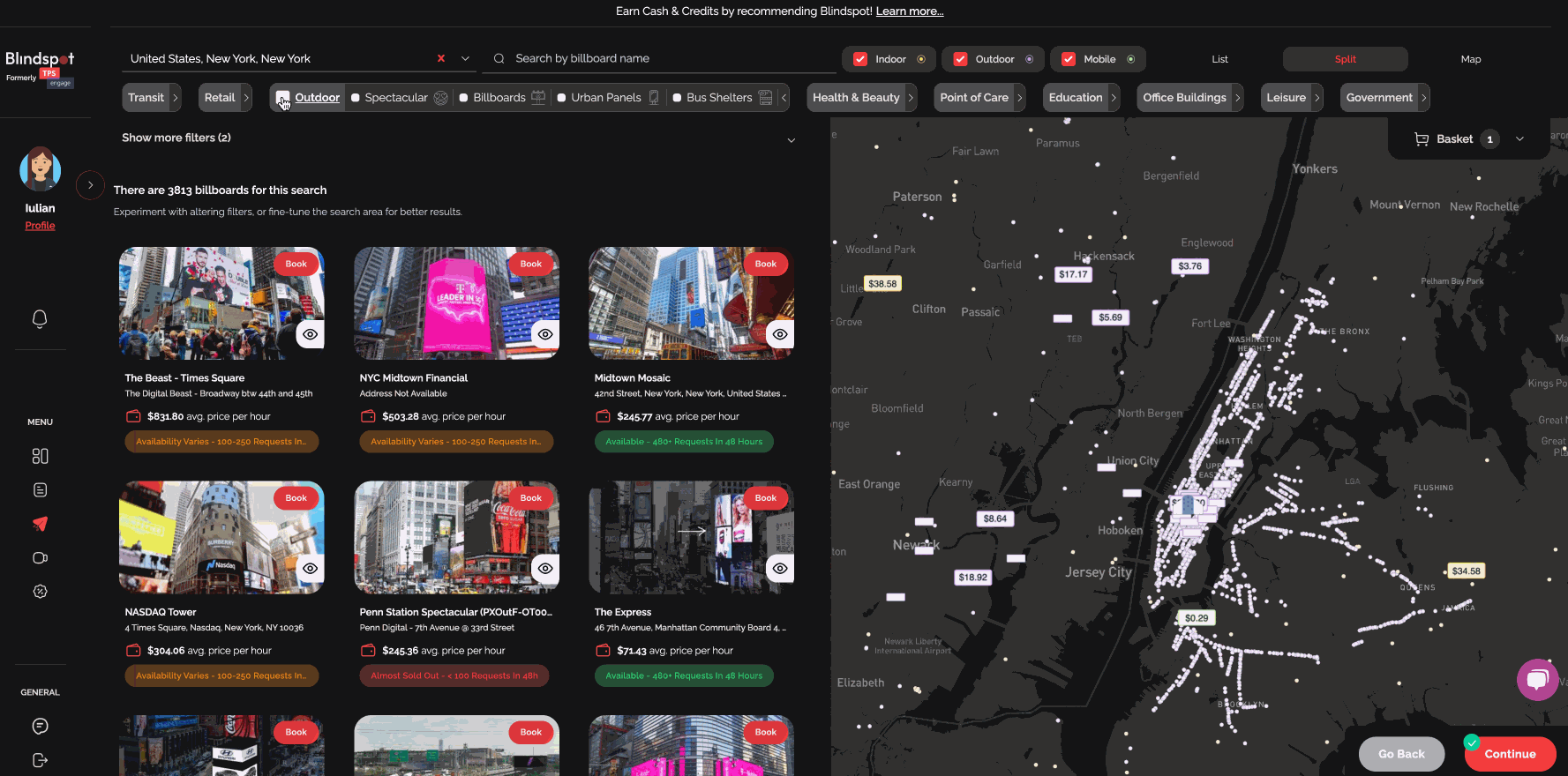 Filters on Dashboard