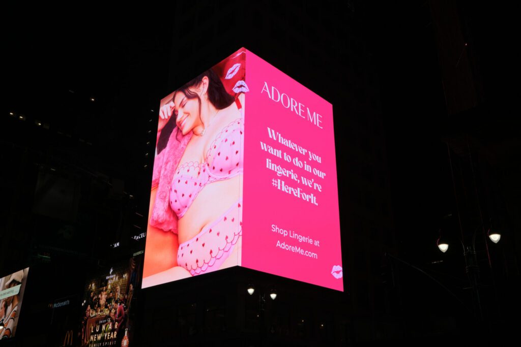 Adore Me campaign billboard