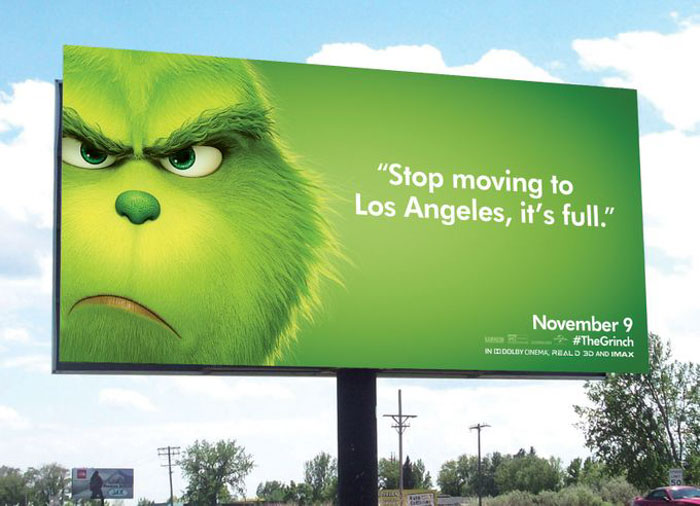 Billboard promoting Grinch
