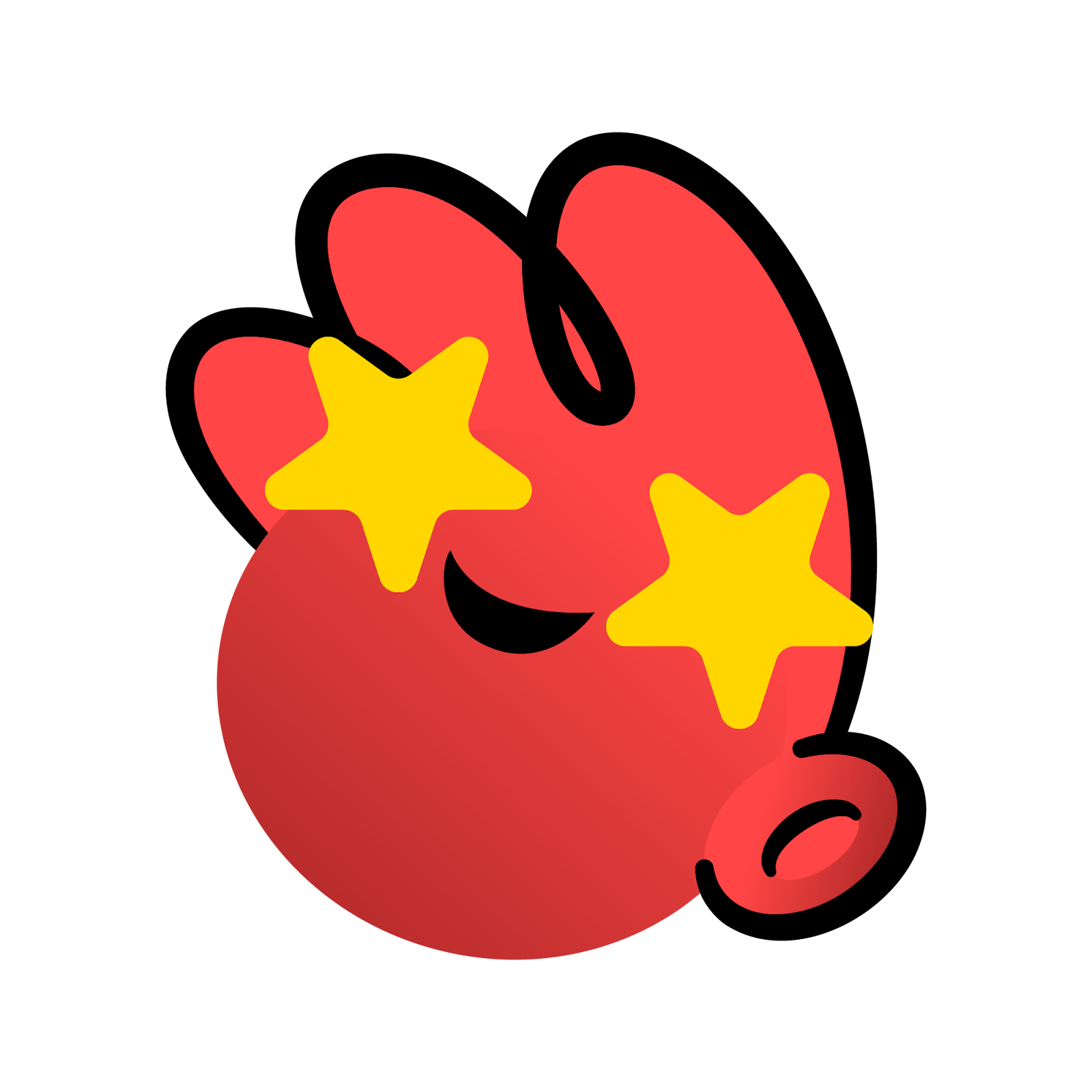 Red cartoon mascot