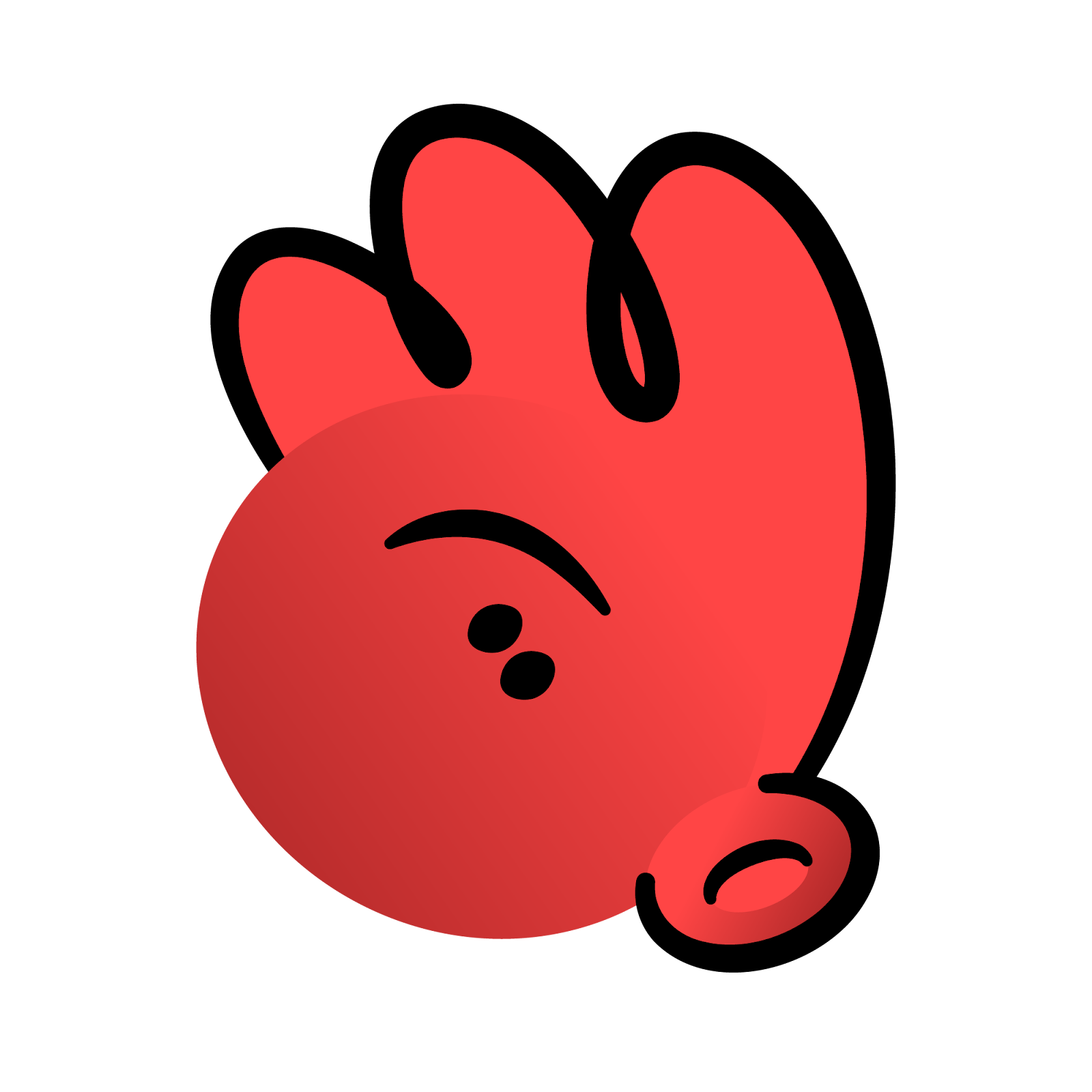 Red cartoon mascot