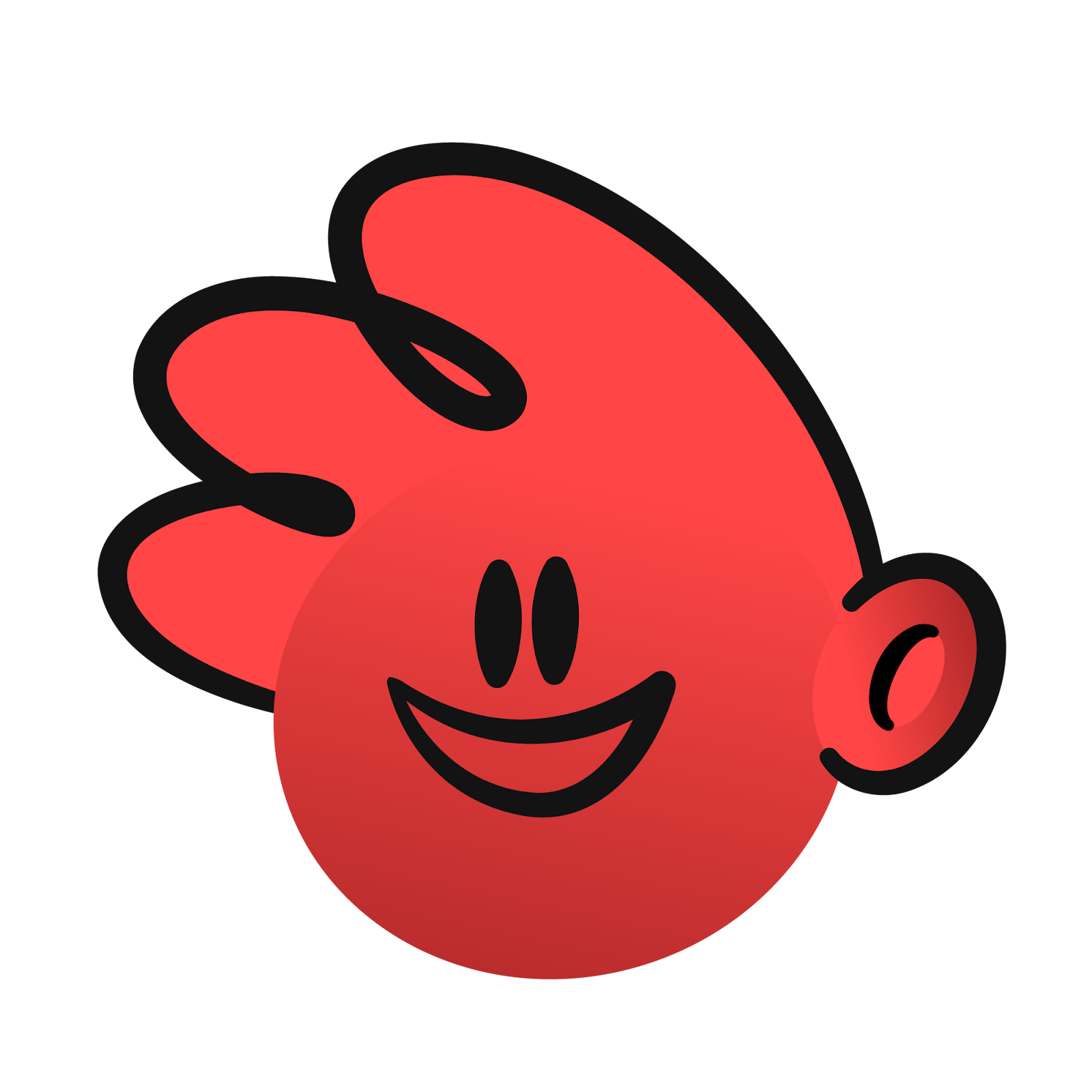 Red cartoon mascot