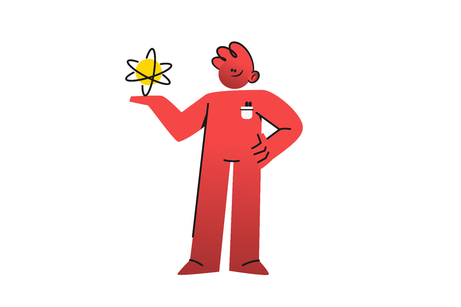 Red cartoon mascot on a Billboard
