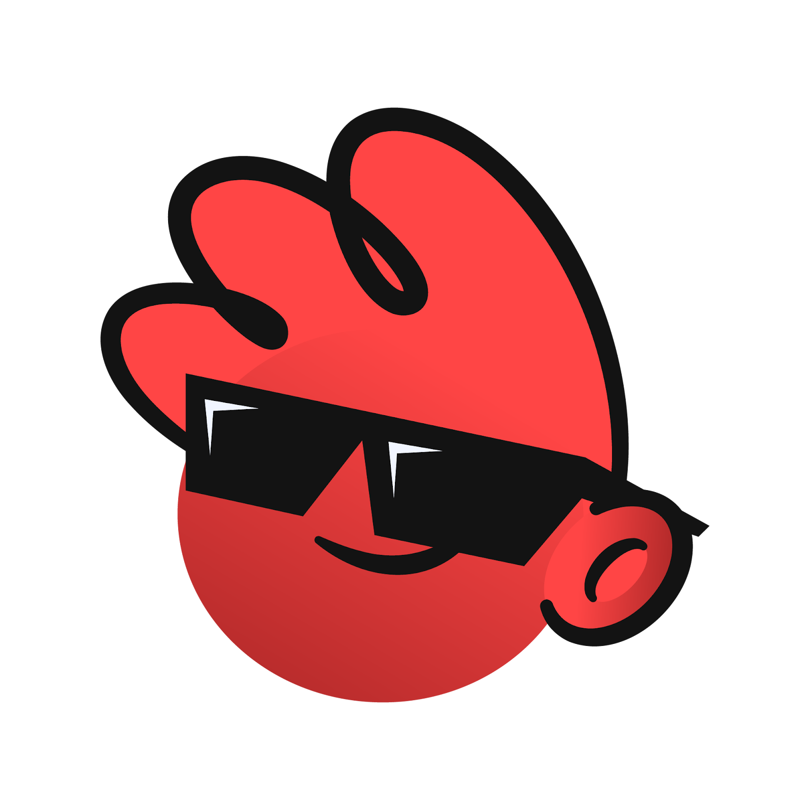 Red cartoon mascot