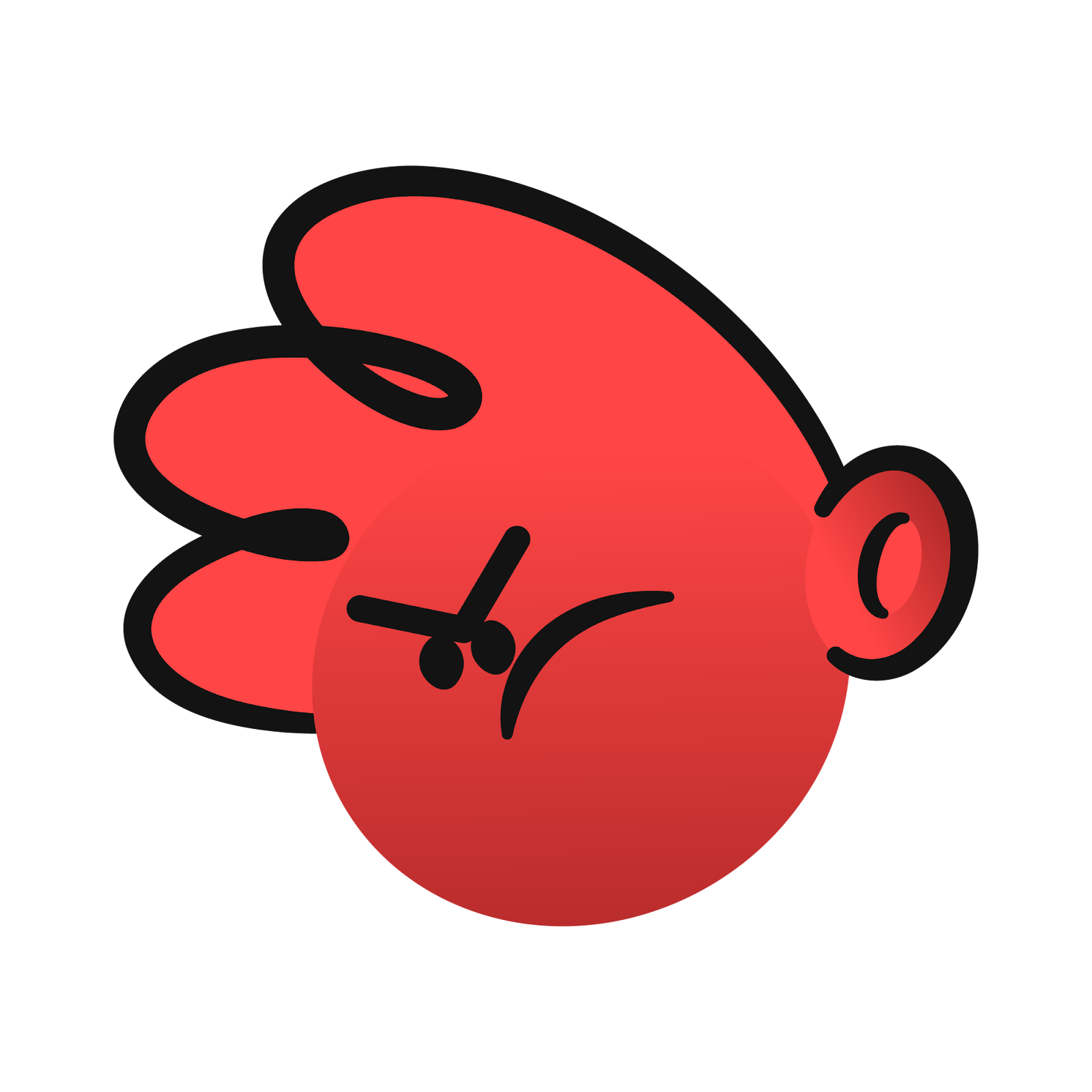 Red cartoon mascot