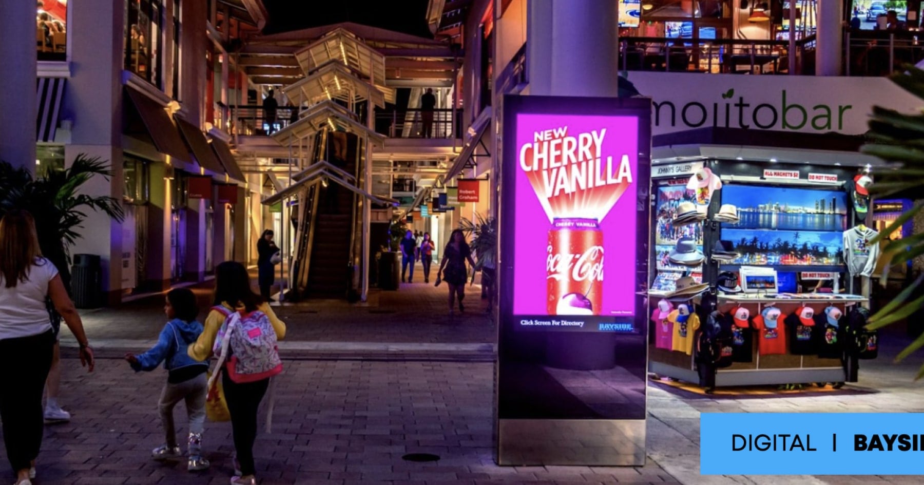 Bayside digital billboards in Miami