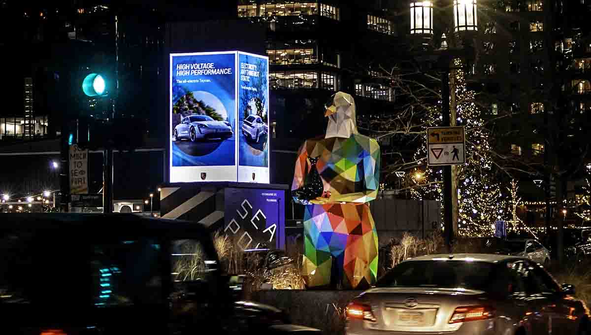 Digital billboard advertising displayed in Massachusetts