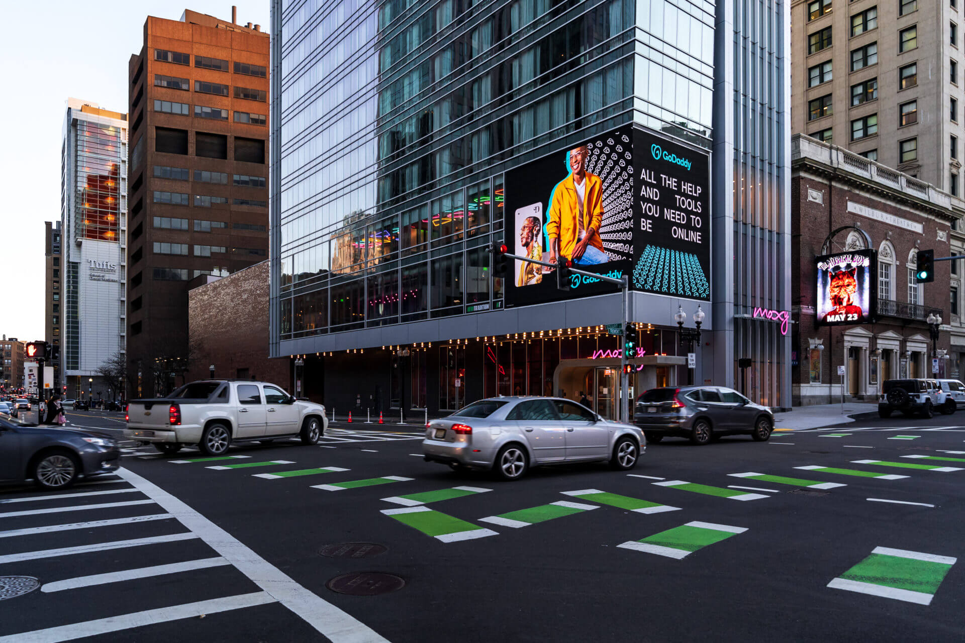 Digital out-of-home billboard displayed in Massachusetts