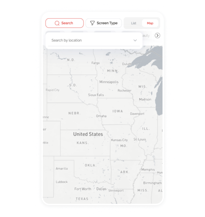 Digital out-of-home advertising inventory card for Mississippi