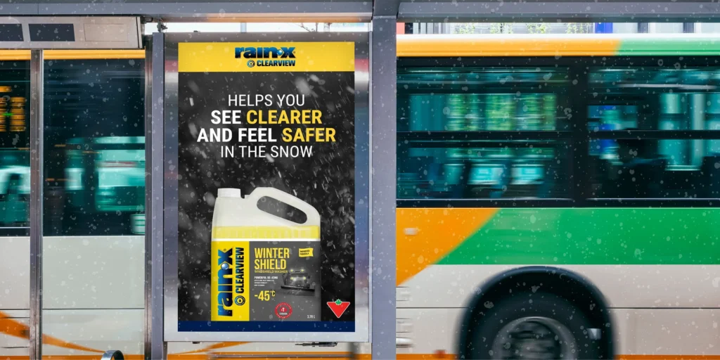 DOOH at a bus shelter