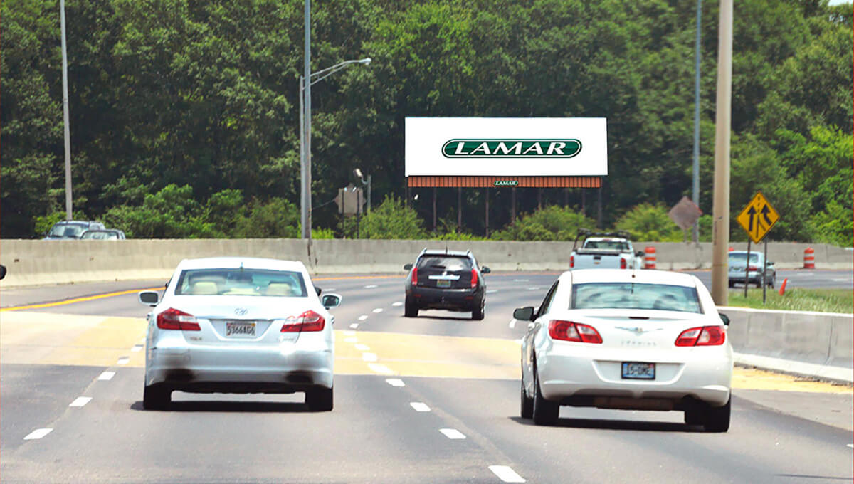 Digital billboard advertising displayed in Alabama