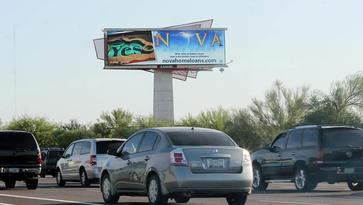 Digital billboard advertising displayed in Arizona