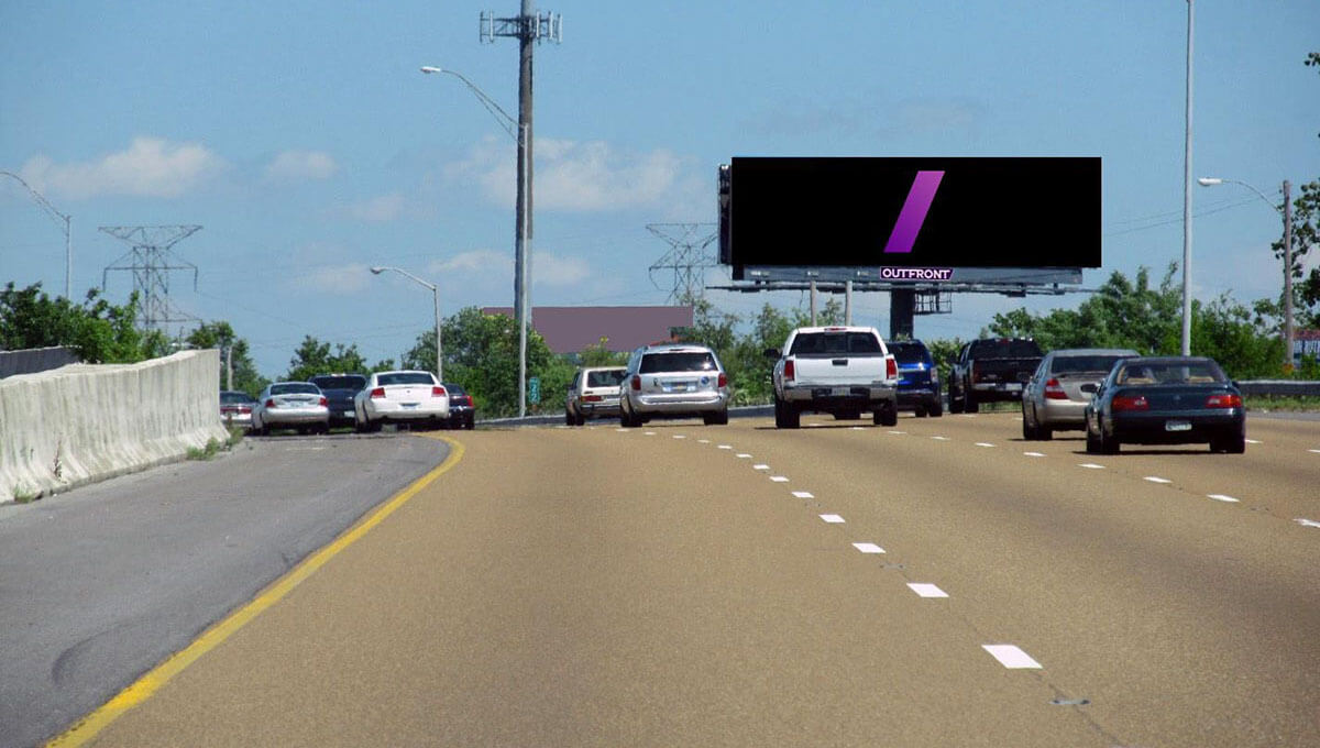 Roadside digital billboard used for outdoor advertising in Arkansas
