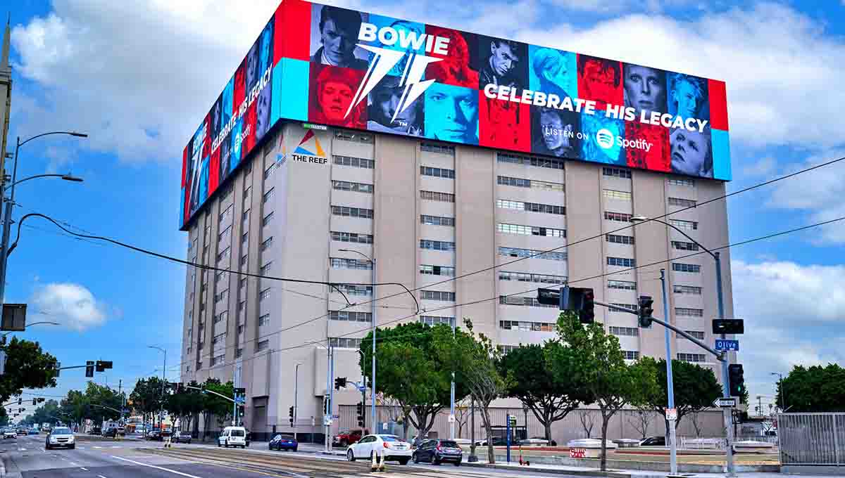 Digital billboard advertising displayed in California