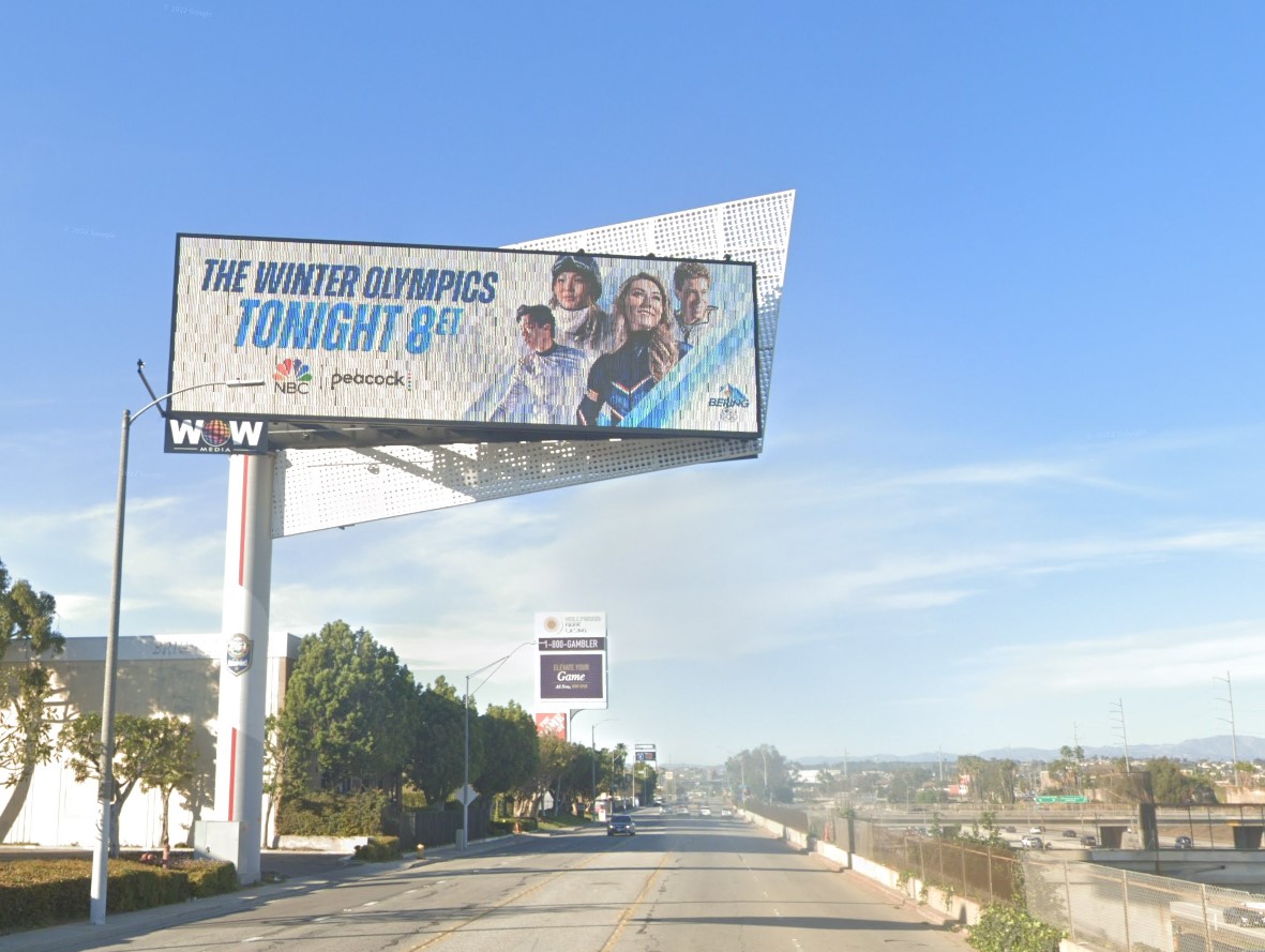 Large-format digital billboard advertising in California