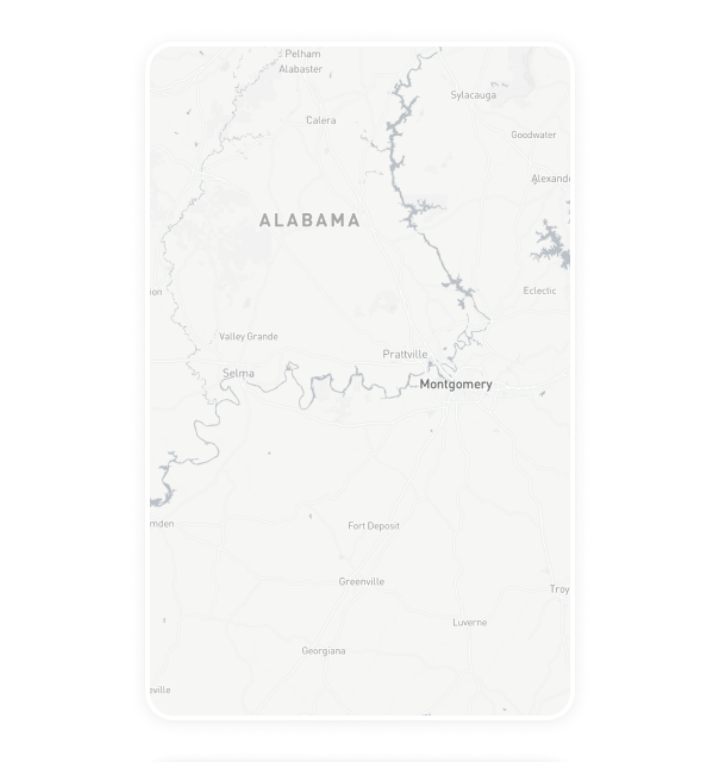 Digital out-of-home advertising inventory card for Alabama