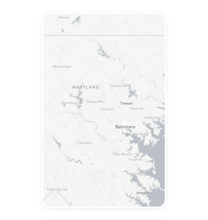 Digital out-of-home advertising inventory card for Maryland