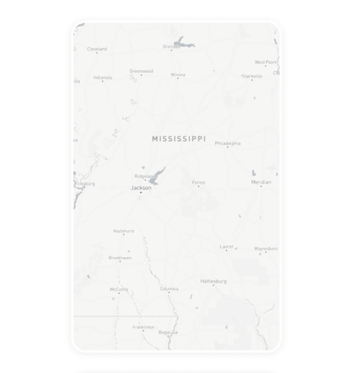 Digital out-of-home advertising inventory card for Mississippi