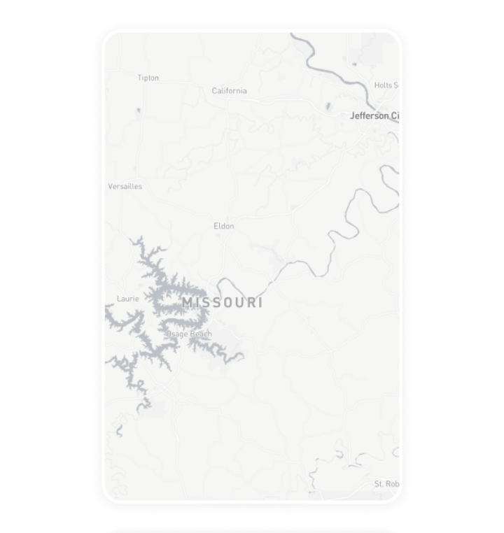 Digital out-of-home advertising inventory card for Missouri