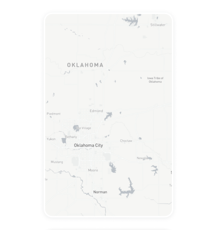 Digital out-of-home advertising inventory card for Oklahoma