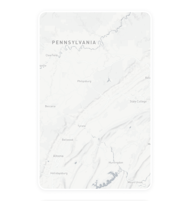 cards-Pennsylvania Digital out-of-home advertising inventory card for Pennsylvania