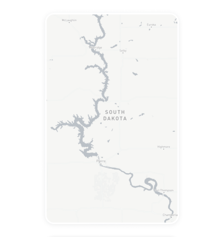 Digital out-of-home advertising inventory card for South Dakota