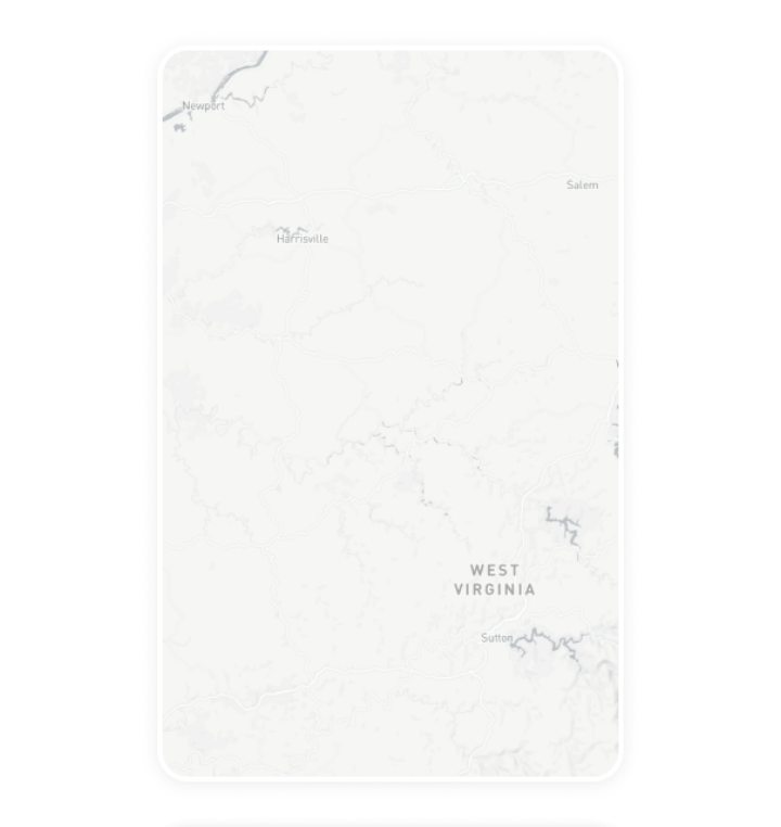 Digital out-of-home advertising inventory card for West Virginia