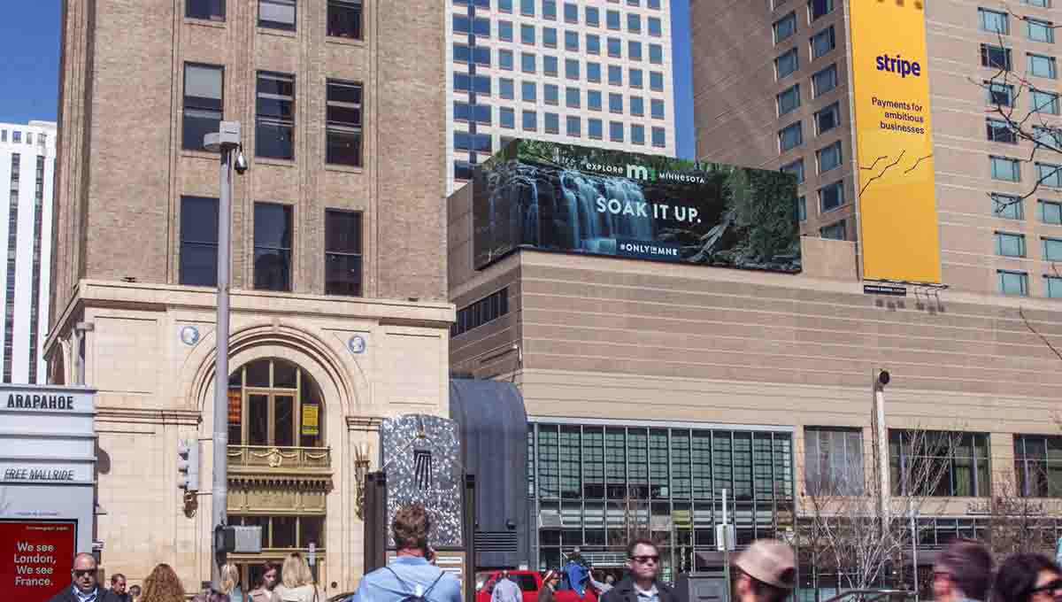 Digital billboard advertising displayed in Colorado