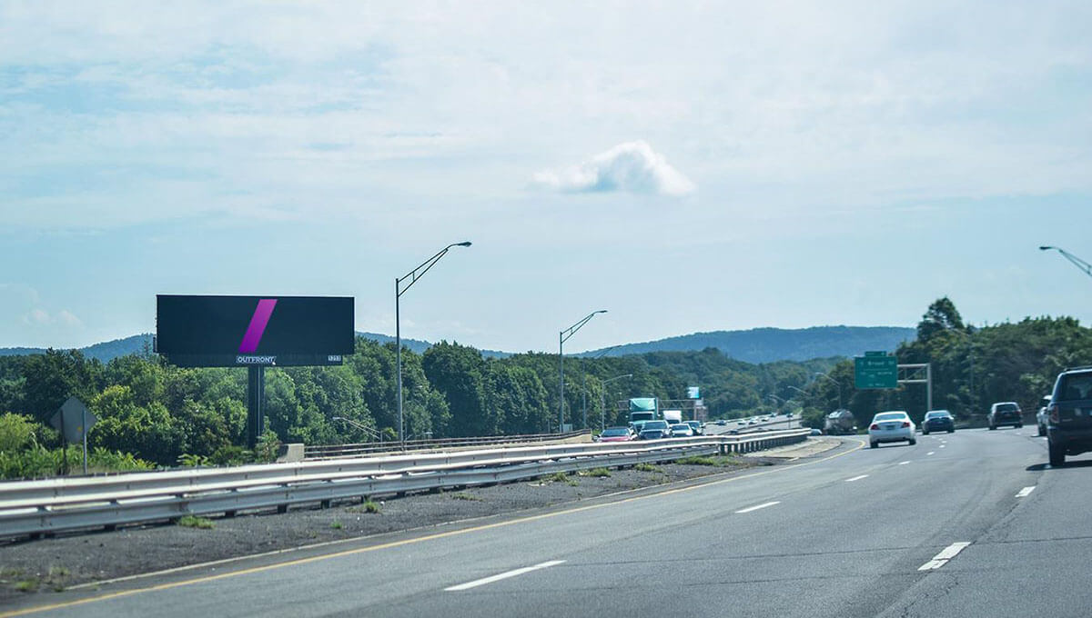 Digital billboard advertising displayed in Connecticut