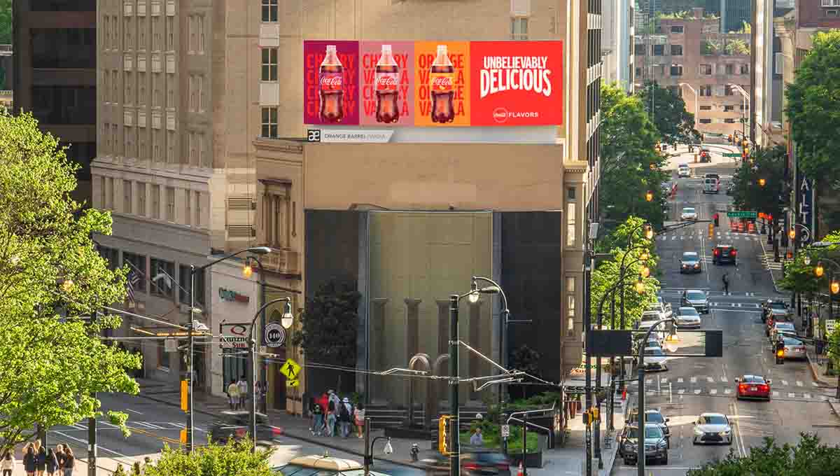 Roadside digital billboard used for outdoor advertising in Georgia
