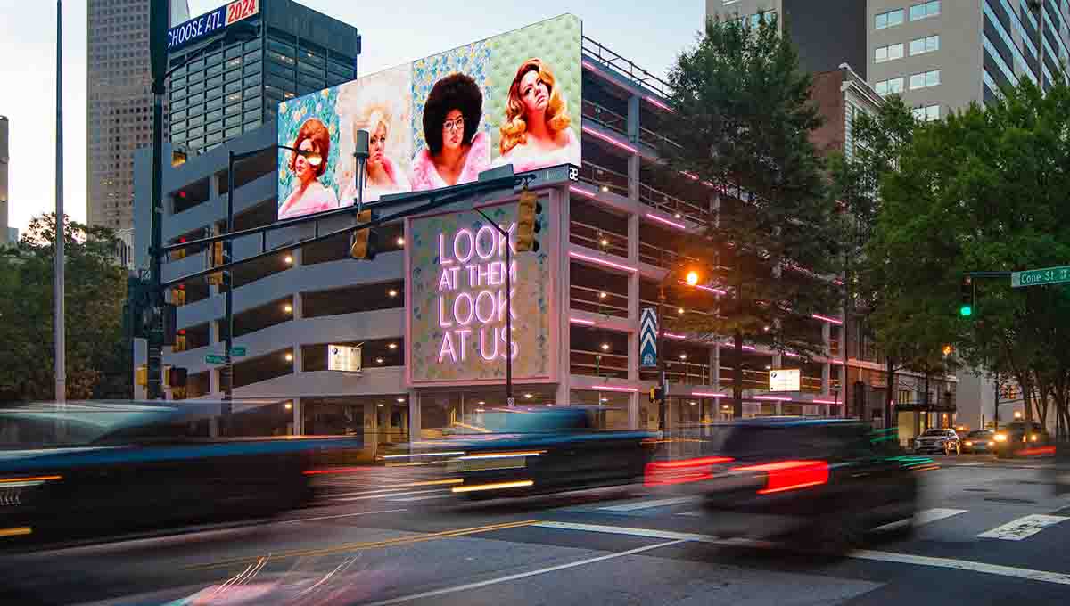 Roadside digital billboard used for outdoor advertising in Georgia