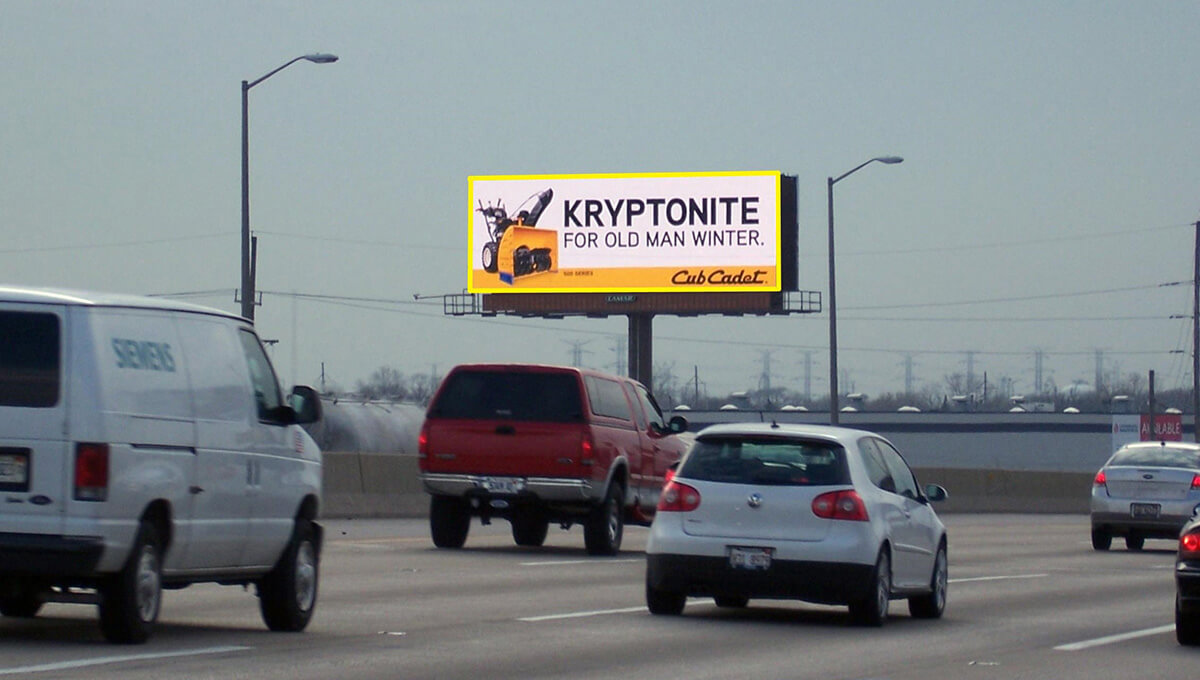 ill_1 Roadside digital billboard used for outdoor advertising in Illinois