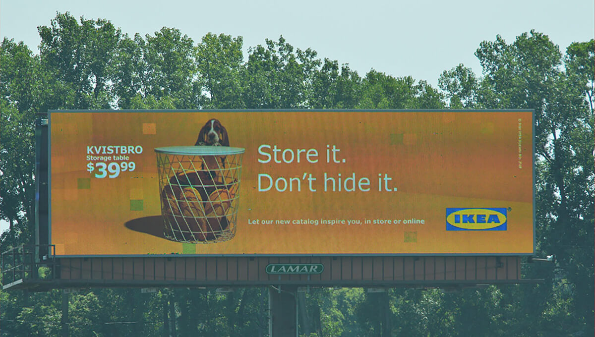 Roadside digital billboard used for outdoor advertising in Indiana