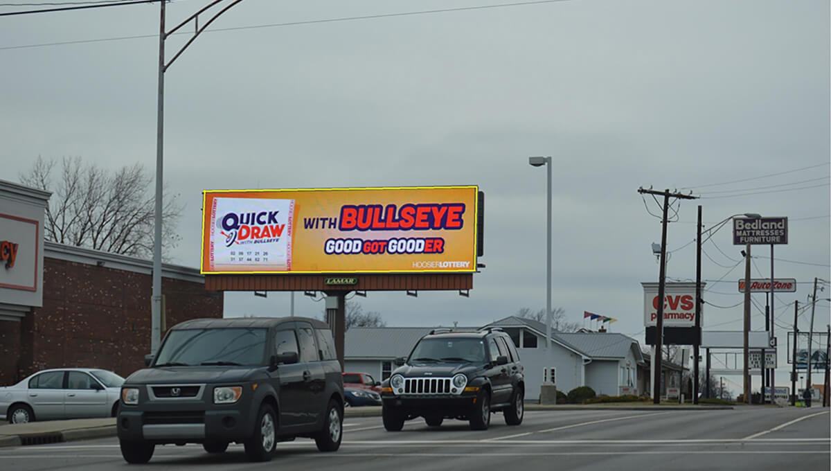 Large-format digital billboard advertising in Indiana