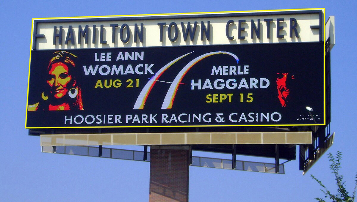 Outdoor digital billboard advertising in Indiana