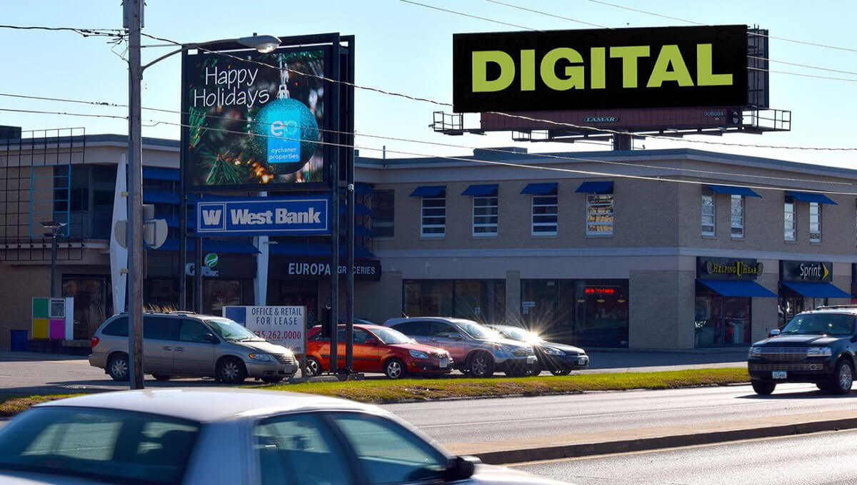 Outdoor digital billboard advertising in Iowa