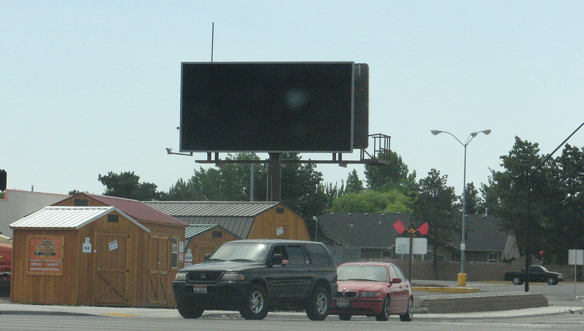 Roadside digital billboard used for outdoor advertising in Idaho