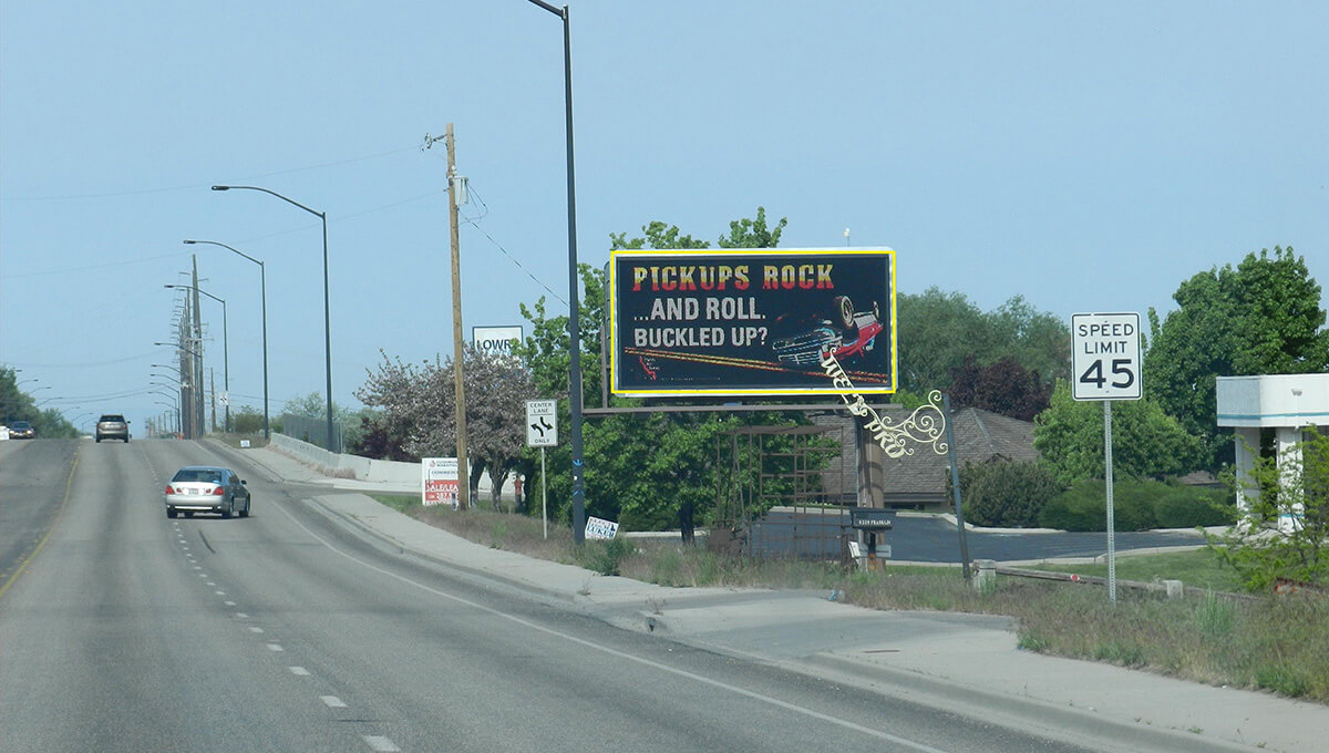 Large-format digital billboard advertising in Idaho