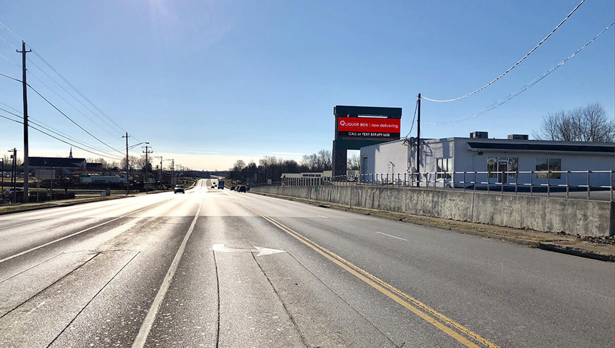Digital billboard advertising displayed in Kentucky