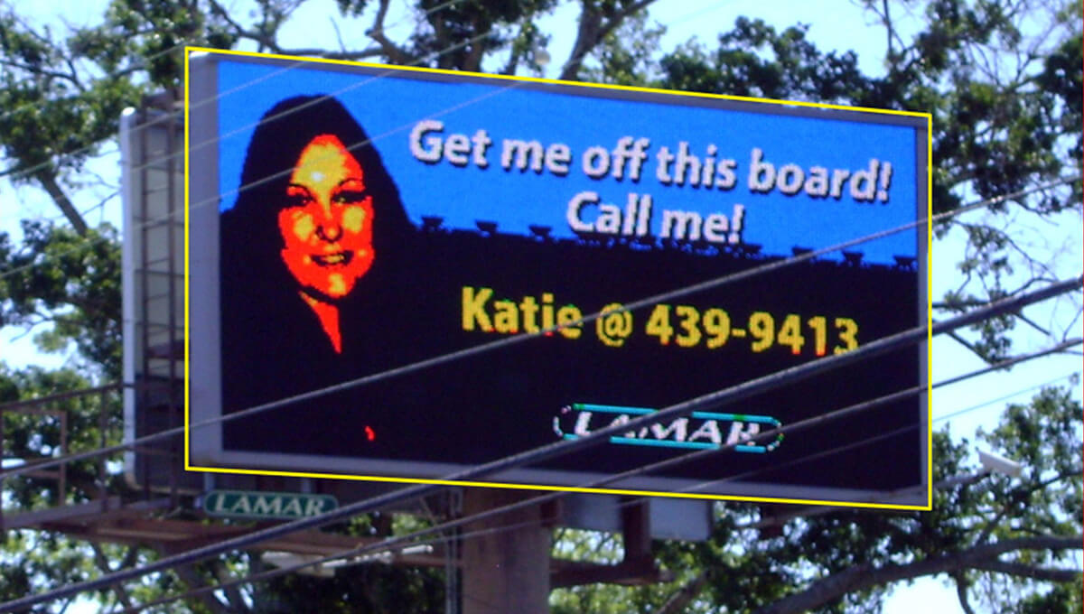 Digital billboard advertising displayed in Louisiana