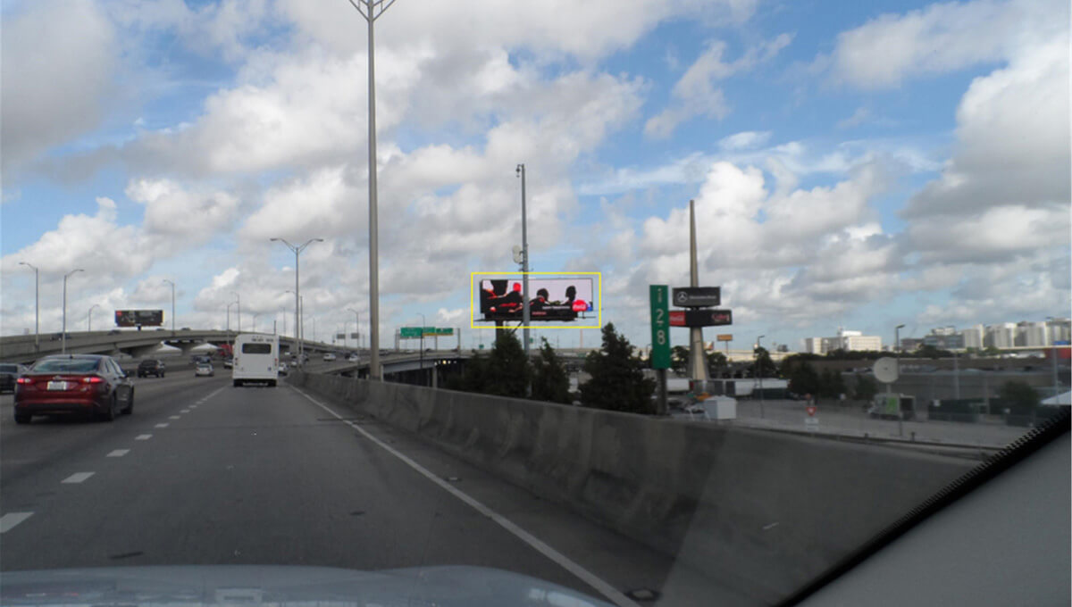 Roadside digital billboard used for outdoor advertising in Louisiana