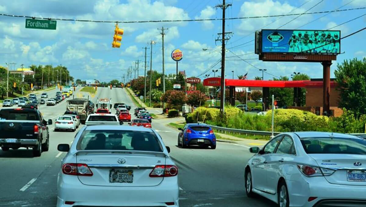 Outdoor digital billboard advertising in North Carolina