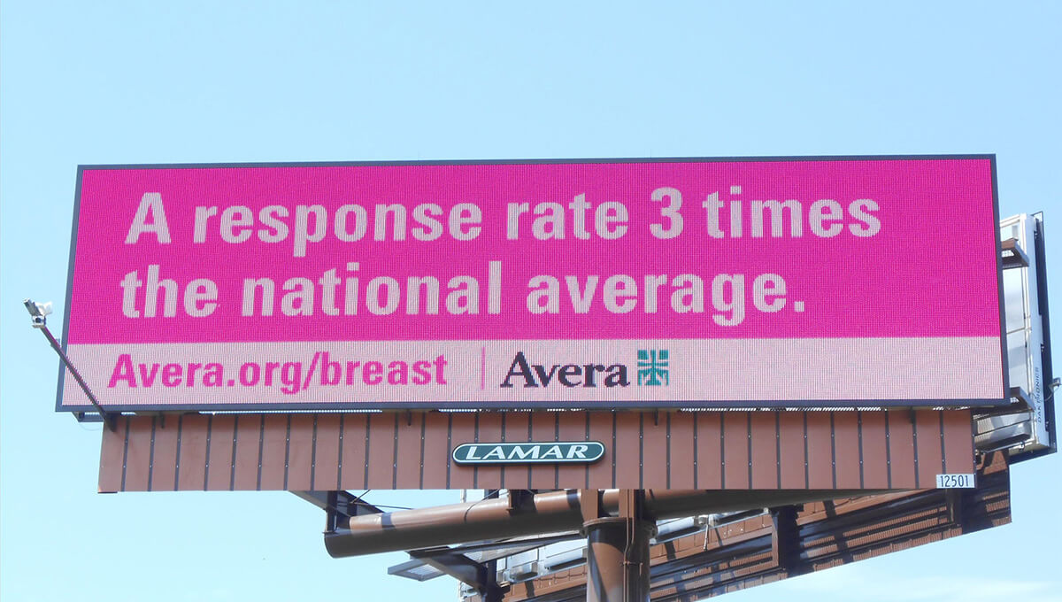 Roadside digital billboard used for outdoor advertising in Nebraska