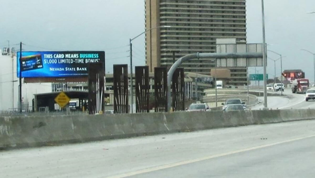 Roadside digital billboard used for outdoor advertising in Nevada
