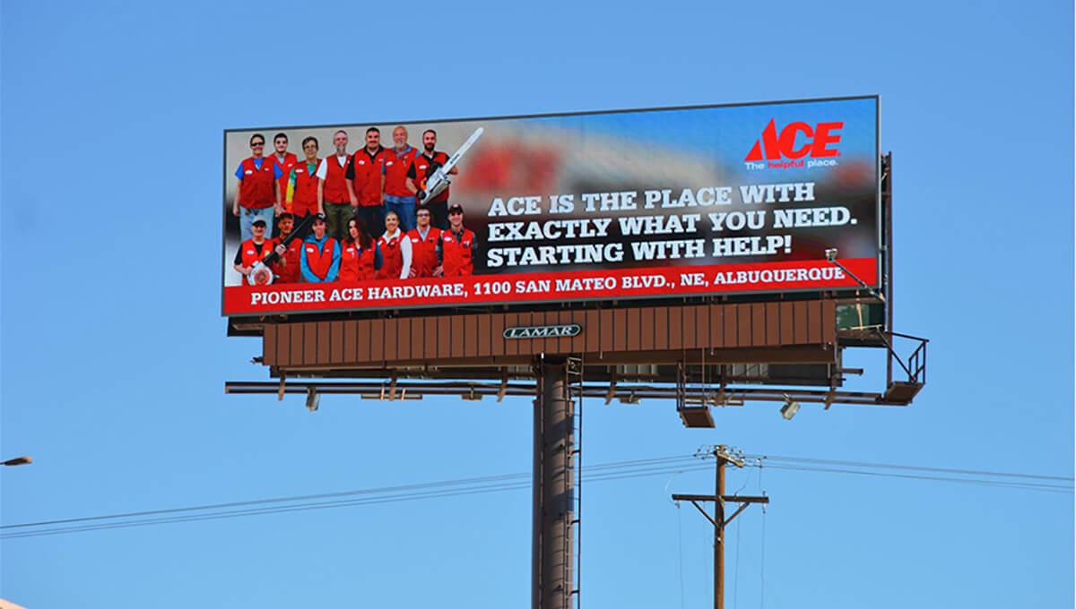 Large-format digital billboard advertising in New Mexico