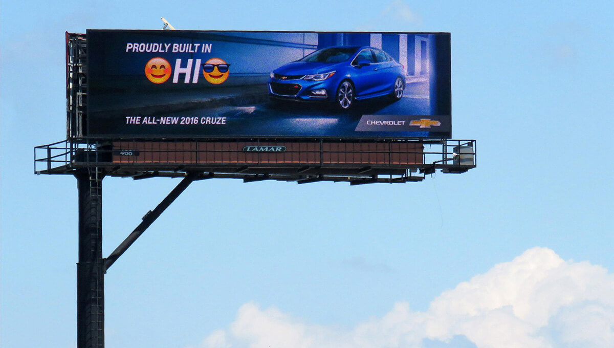 ohio_2 Roadside digital billboard used for outdoor advertising in Ohio
