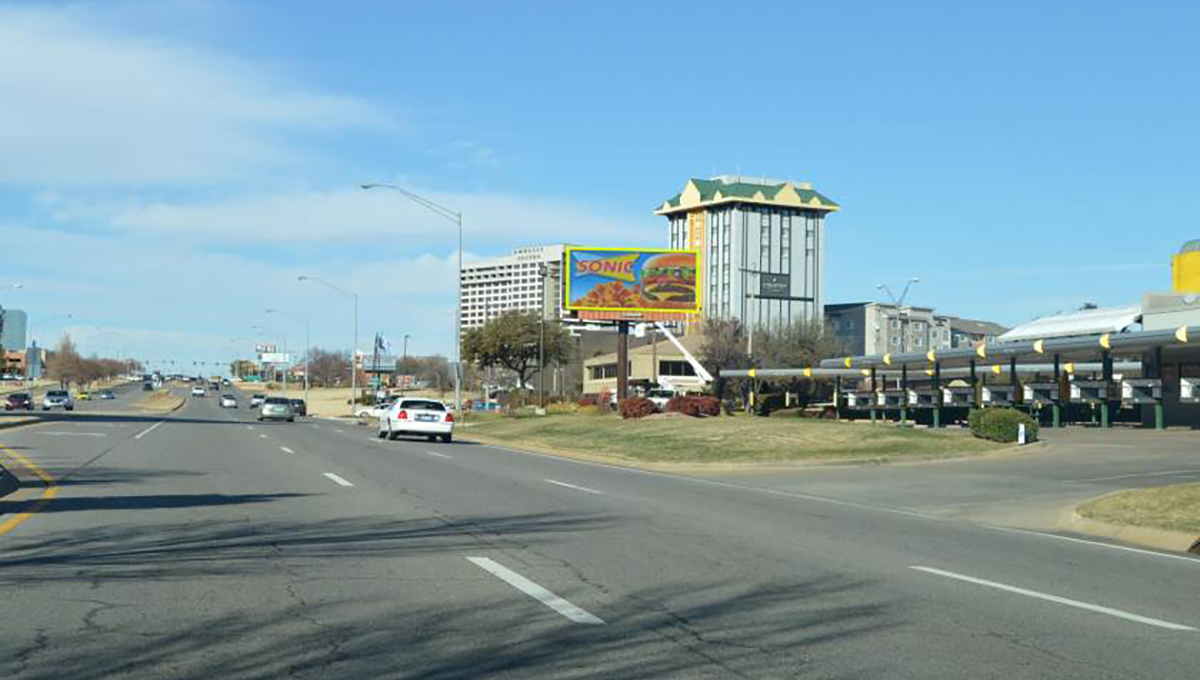 Digital billboard advertising displayed in Oklahoma