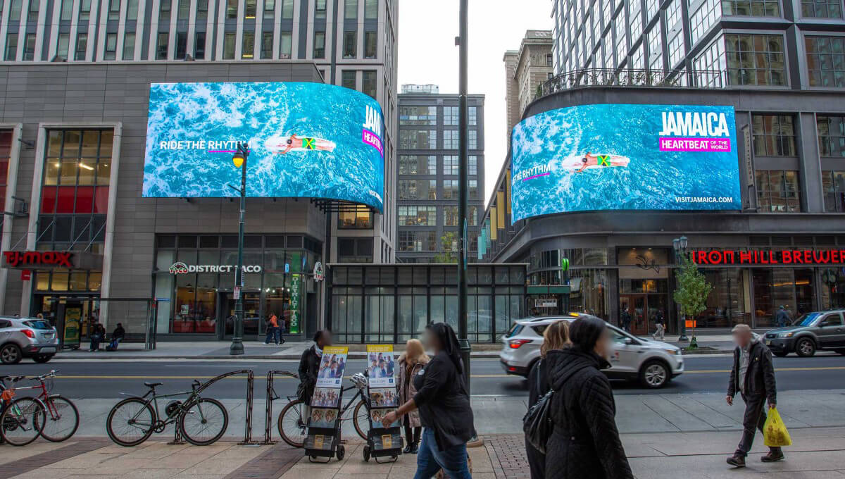 Digital billboard advertising displayed in Pennsylvania